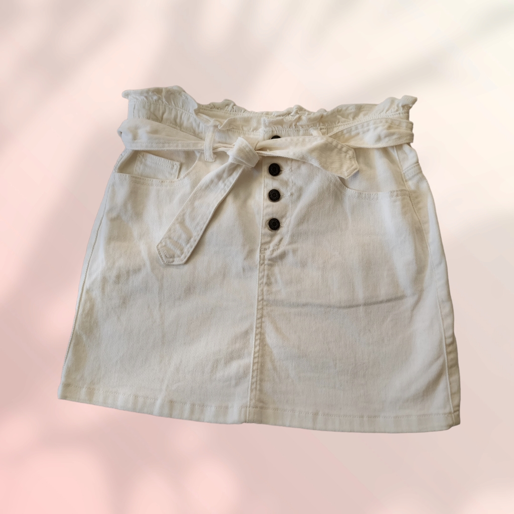 $ Button Front Denim Mini